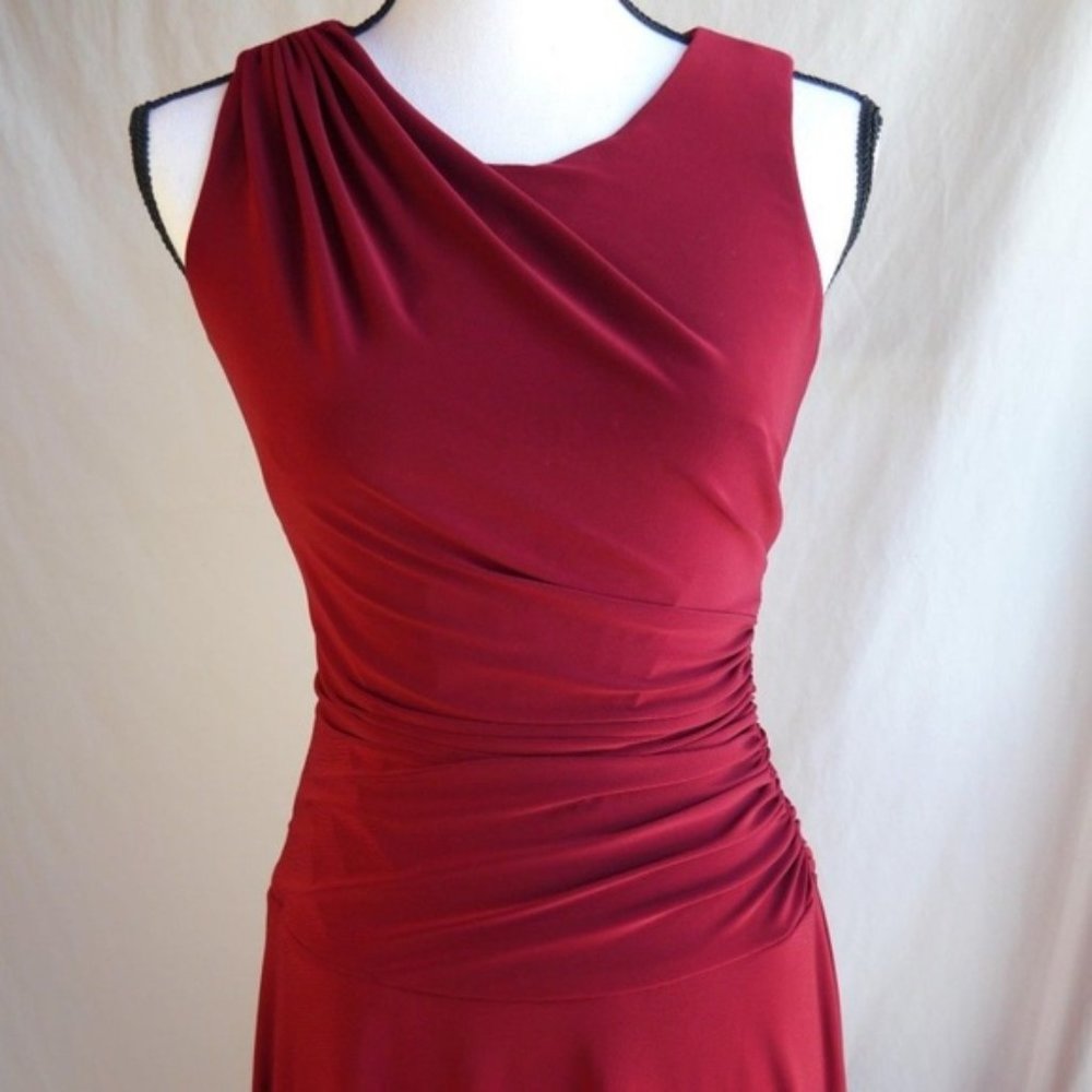 Lauren Ralph Lauren Red Gathered Dress Size 2